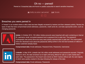 Have I been pwned  Check if your email has been compromised in a data breach